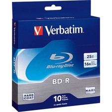 Verbatim Corporation 97238 10Pk Bd-R 25Gb 6X Spindle Box Blu-Ray Recordable
