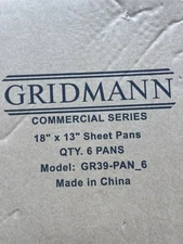 Commercial Grade Aluminum Baking Sheet Assorted Sizes - 6 Pans New Bent Bent