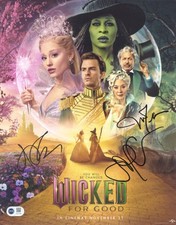 WICKED FOR GOOD Triple Signed 11"x 14" - ACG Cert GENUINE SIGNED AUTOGRAPHS