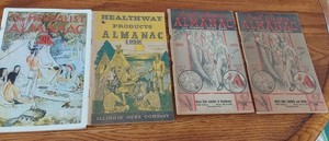 Vintage Almanac Guide Books Trail Blazers, The Herbalist, Healthway 50 s/60 s