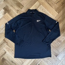 Nike Running Stride Element DriFit Half Zip Gym Top / Sweat in Black - Large