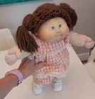 Vintage Cabbage Patch Kids Brown Pigtails Violet Blue Eyes