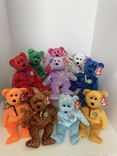 Ty Beanie Babies Decade 10 Year Anniversary Bears 8 inch 2003 - Set of 10