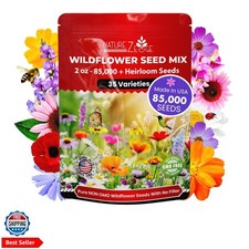 Wildflower Seeds Mix – 2 Oz, 85,000 Seeds, 35 Variety Perennial & Annual Flow... 167.92 per gallon