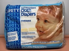 Vintage NOS Curity Diapers Gauze Cloth 14.5X20.5 Baby Diapers Bag Of 12 Prefold
