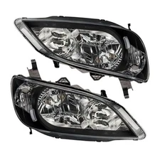  Headlight Assembly, Front Black Headlights Fit for 2004-2005 Civic 1.3/1.7L 