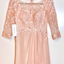Azazie Calanthe Women's Formal Dress Blushing Pink A-Line Scoop Chiffon Dress 2