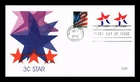 Dr Jim Stamps 3¢ Star Coil Pair 2002 First Day Cover Fleetwood