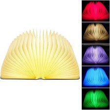 Magic Book Lamp, 5 Color, LED, Desk Light, USB Rechargeable Home Decor-Gift Idea