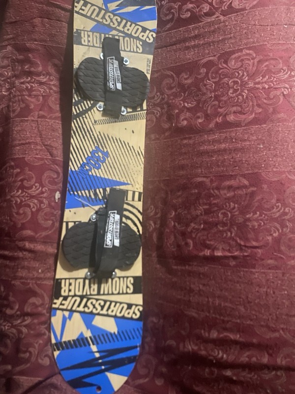 Sportsstuff Snow Ryder All-Mountain 130 cm Snowboard w/ Bindings Beige Blue