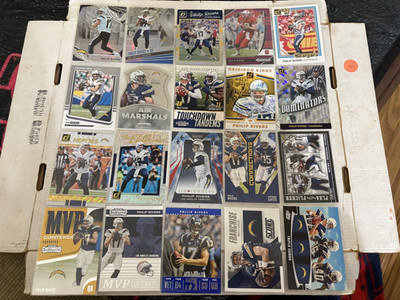 (20) Philip Rivers Football Cards All Inserts & Parallels Lot Collection