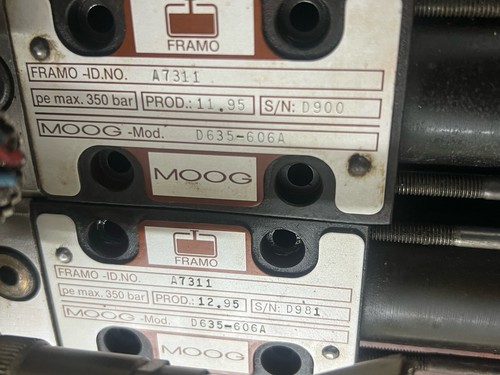 MOOG D635-606A SERVO VALVOLA REGOLAZIONE PRESSIONE PE MAX.350 bar FRAMO-ID.NO. A7311 - Foto 11 di 13