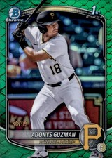 2025 Bowman Draft #BDC-126 Adonys Guzman Chrome Green Reptilian Refractor #/99