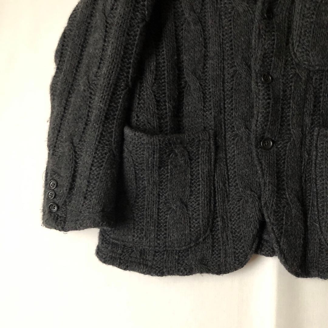 Engineered Garments Cable Knit Jacket Gray XS - image 6