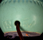 Van Briggle Pottery Hand Incised Lamp w Artist's Initials FW Unknown Age — photo 5