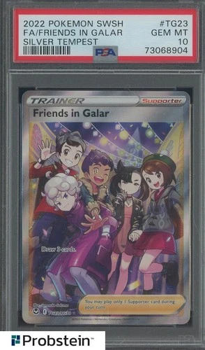 2022 Pokemon SWSH Silver Tempest #TG23 FA Friends in Galar PSA 10 GEM MINT