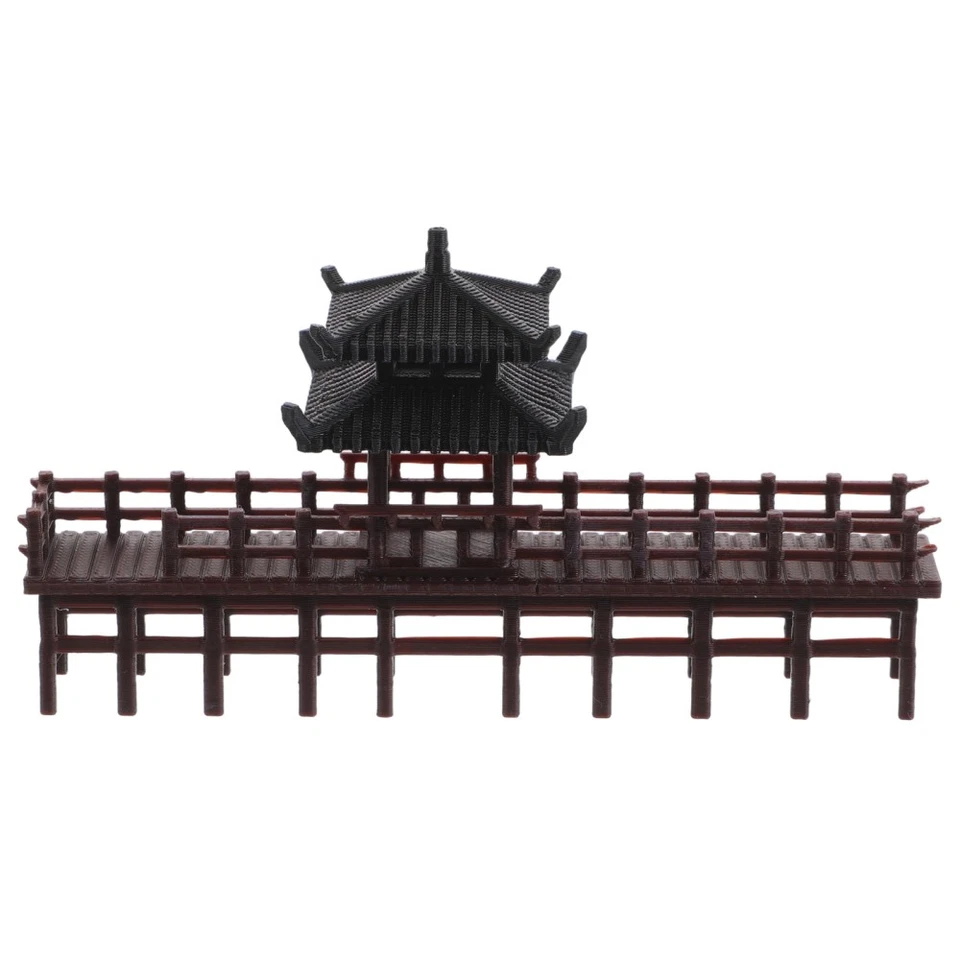  Bonsai Landscaping Ornaments Chinese Style Pavilion Bridge Model - image 3 of 4