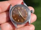 Barn Find! 1959 Rolex Oyster 6422 TROPICAL Chevron Quadrant Explorer dial 34mm