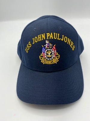 The Corps USS John Paul Jones DDG 53 Logo Blue Baseball Cap Hat One Size