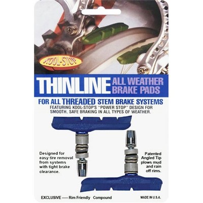 Kool-Stop Bremsschuhe T2 Thinline V-Brake, L=71,8mm asymm., für Aluminiumfelgen,