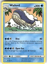 Wailord 30/145 Rare Guardians Rising Pokemon HP