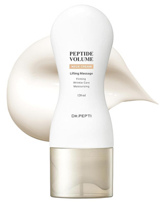 DR. PEPTI Neck Firming Cream with Built-In Gua Sha Massager   25 Peptides & Coll