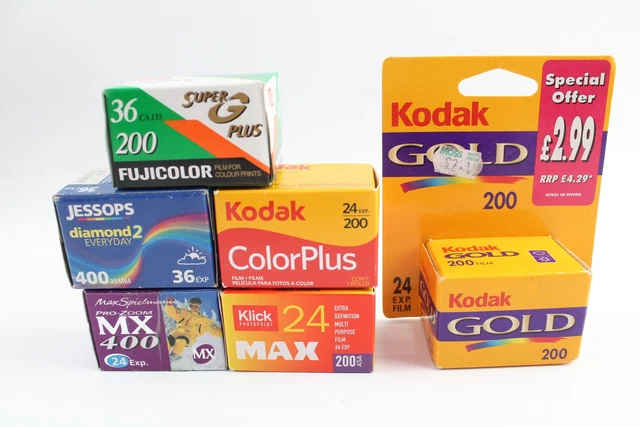 Assorted 35mm Expired Coloured Film Inc Kodak & FujiFilm x 6
