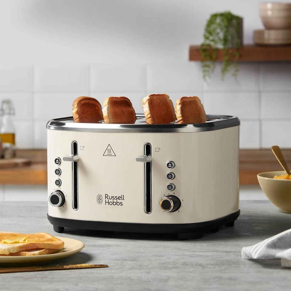 Russell Hobbs, Toaster 4 Slices, Stylevia, Cream, 1670W, 26291 - Image 2 of 4