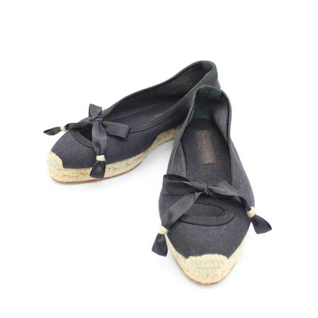 BOTTEGA VENETA Ribbon Espadrilles 35 Women's Black New Arrival † Used KIDS-0