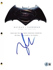 Zack Snyder Signed Batman V Superman Script Dawn of Justice Autograph Beckett