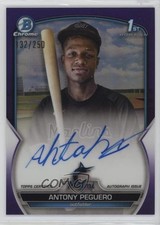 2023 Bowman Chrome Prospect Purple Refractor 132/250 Antony Peguero Auto 2a9
