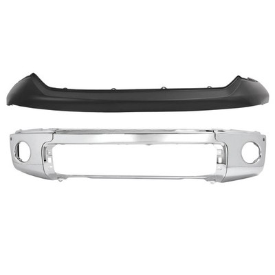 ALMULOO Front Bumper Face Bar(3Pcs)+Upper Bumper Cover Compatible with 2007-2...