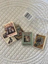Vintage Set Of 5 Antique Mini Books W/Case, Merrimack Publishing Corp.