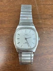 Vintage Timex Automatic 1983 E-Line 34mm Silver Dial w/ Speidel Bracelet Working