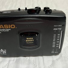 Vintage Casio Portable AM/FM Stereo Cassette Player Model AS-301R