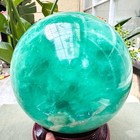 23.02LB Natural Green Fluorite Crystal Ball Sphere Polished Healing Decor Gift — photo 5
