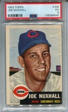 1953 Topps #105 Joe Nuxhall PSA 5 EX Cincinnati Reds