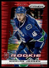 2013-14 Panini Prizm Prizms Red Pulsar Nicklas Jensen Rookie Vancouver Canucks