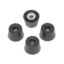 4 Super Small Extra Tall Round Rubber Feet Bumpers - .370 H X .553 D - Made i...