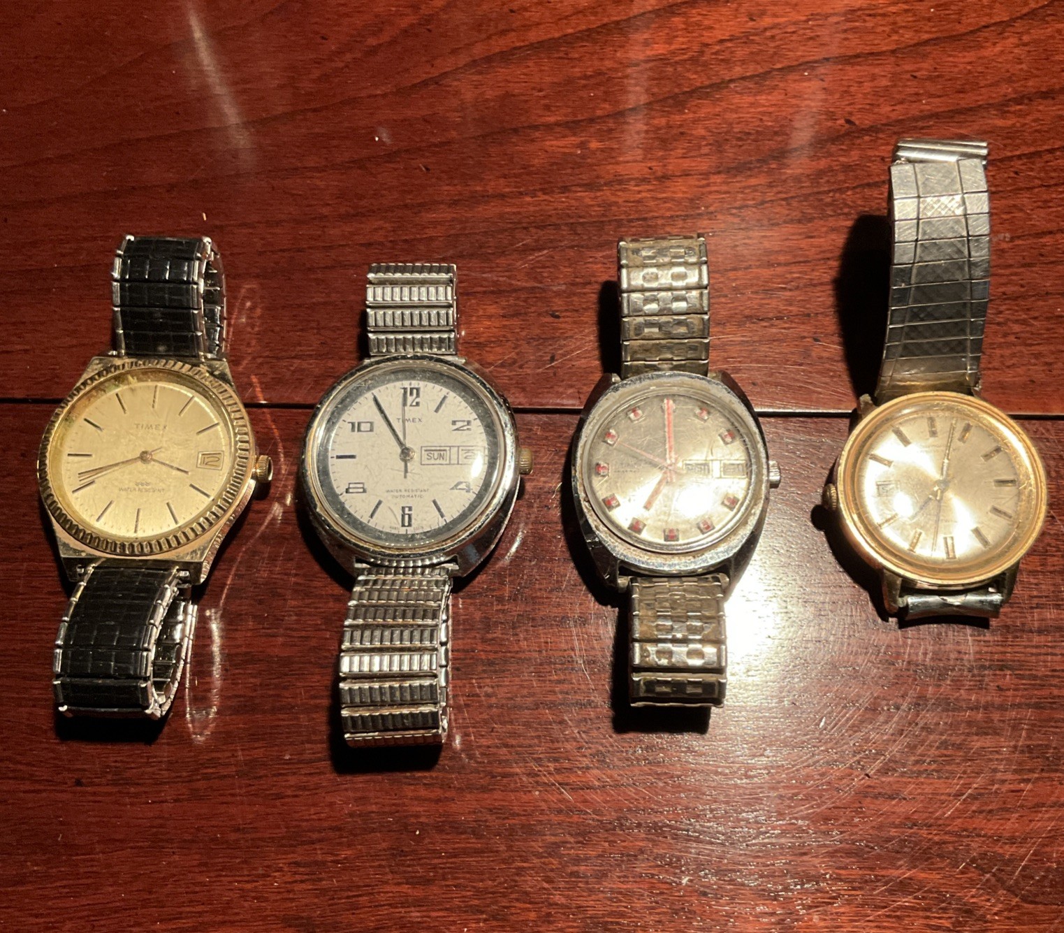 Lot of Incl Watch 4 Timex For  Viscount Repair Parts Mechanical Vintage Men’s - vintagewatches.pk