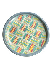 T.S. Post Pottery Redware Serving Platter Tray California Studio Signed MCM