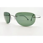 Silhouette Eyeglasses Frames Unisex Silver Rimless Titan Art Green Lens OS