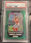 Bo Nix 2024 Prizm Emergent Green Wave Rookie RC PSA 10 SP
