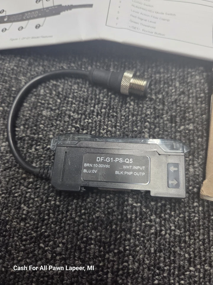 Banner DF-G1-PS-Q5 (19358) General Purpose Fiber Optic Amplifier - M12 Pigtail - Image 2 of 2