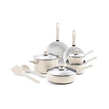 GreenPan Dover Healthy Ceramic Nonstick, 12 Piece Cookware Pots and Pans Set,...