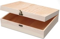 Unlackierte Holzkiste Mit Scharnierdeckel FüR Bastelarbeiten, Diy-Aufbewahrung,