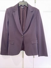 Tahari Woman s Blazer Jacket Purple Stretch One Button Size 8 Early 2000 s