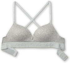 Victoria's Secret Pink Wear Everywhere Lightly Lined Wireless T-Shirt Bra Grey