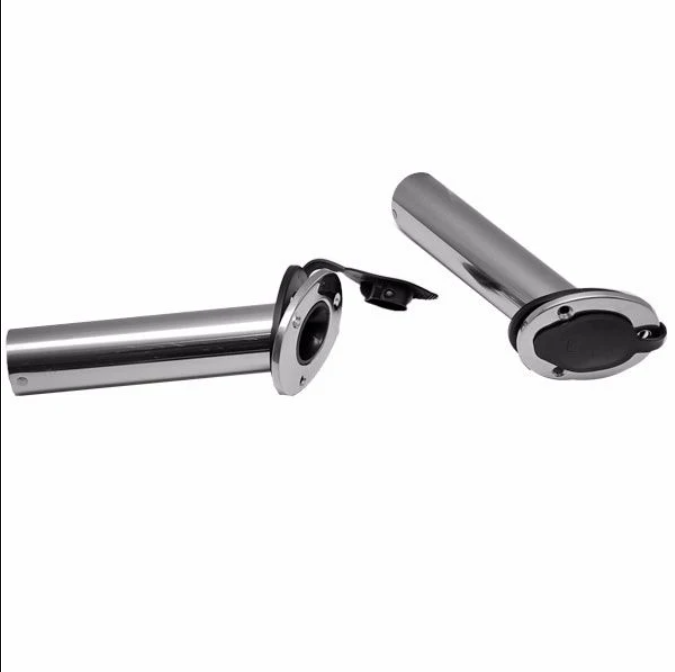 AFI Marine Boat Rod Holders 30 Degree Stainless Steel Flush Mount Pair