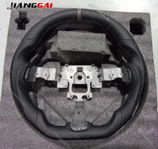 Volante personalizzato in pelle nera cuciture grigie per 08-10 Mazda RX-8